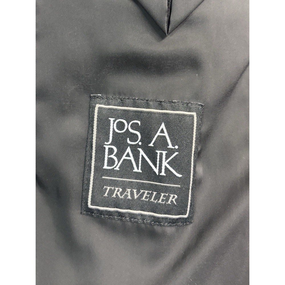 Jos A Bank 52L 46x31 Charcoal 2pc Pant Suit Traveler Tailored Fit Flat Front - Picture 4 of 16